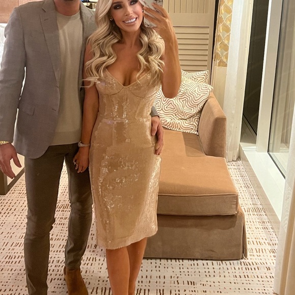 David Koma Sequin Cami Midi Dress size 4 - Picture 4 of 8